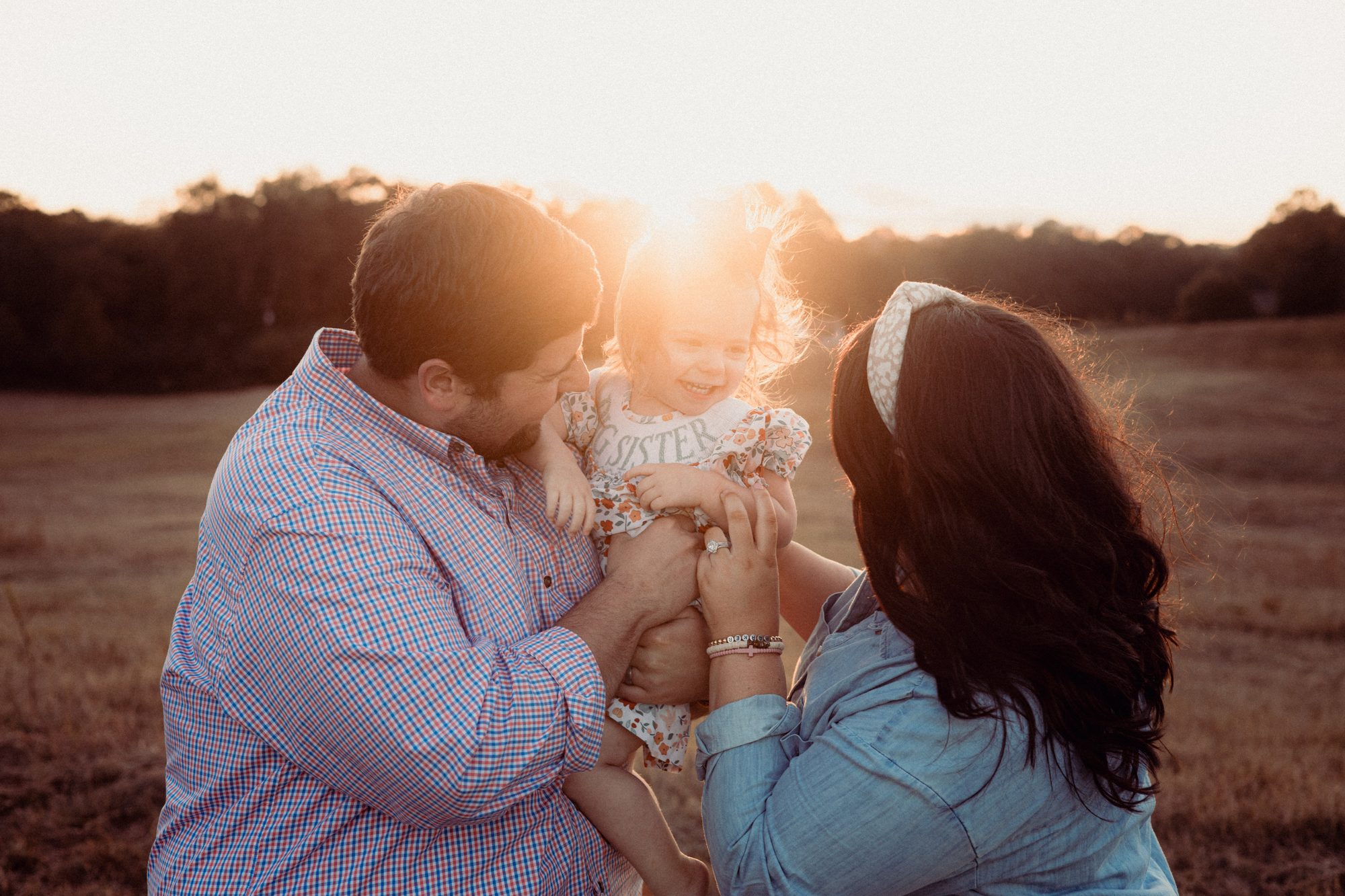 Couple portrait, sunset